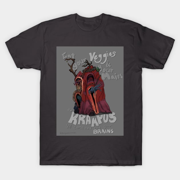 Krampus is coming to town T-Shirt by thegunnarman